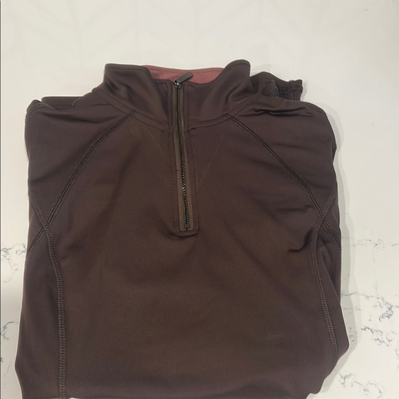Dover Saddlery Brown Quarter-Zip Pullover - Picture 2 of 2